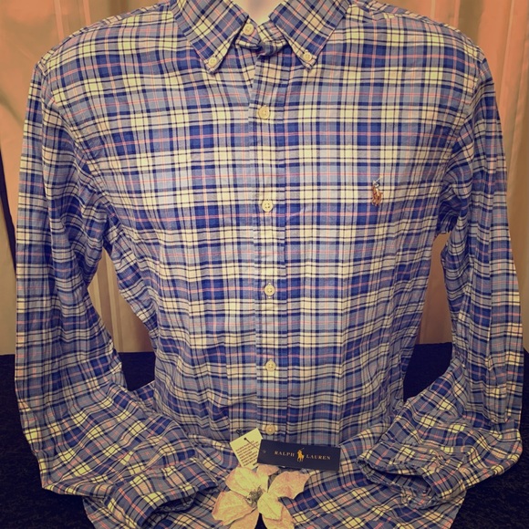 Ralph Lauren Other - 🔹NWT🔹Polo Ralph Lauren Classic Blue Plaid Oxford